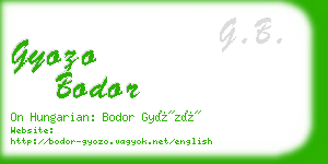 gyozo bodor business card